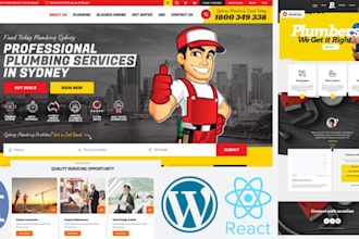 design plumber, construction, roofing building contractor  website