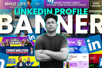 design linkedin banner, cover, header