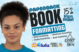 do kindle book formatting, paperback, KDP book publishing with ebook promotion