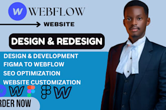 design, develop or fix webflow website, figma to webflow design