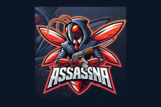 do modarn assassin bug esport mascot logo for your business
