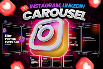 do instagram carousel, linkedin carousel, carousel post design