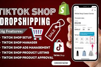 fix,setup,manage tik tok shop,tiktok dropshipping,tiktok shop ads tiktok manager