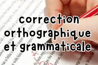 faire une correction orthographique et grammaticale