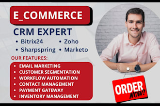 setup ecommerce crm zoho bitrix24 kommo gohighlevel pardot marketo sharpspring