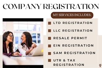 do llc registration, ltd registration, ein appication, non profit registration