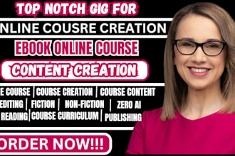 create online course content course curriculum course creation and ebook writing