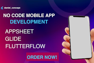 create appsheet glide flutterflow no code app mobile app appsheet