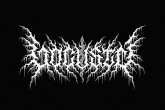 draw simple death or black metal logo