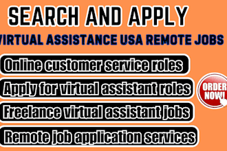 search and apply customer service virtual assistance USA remote job application