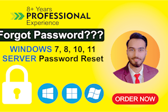 reset forgotten windows and server passwords quickly