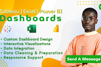 create professional excel, tableau, and power bi dashboards