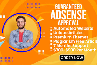 create wordpress website google adsense approved on niches
