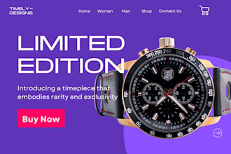 design trendy watch website smart watch shopify website wristwatch dropshipping