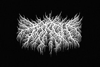 make black, slam, death metal logo for your band or brand