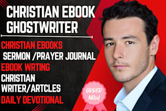 ghostwrite christian ebook, sermon, daily devotional prayer journal, book writer