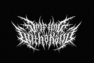 design a striking black metal logo