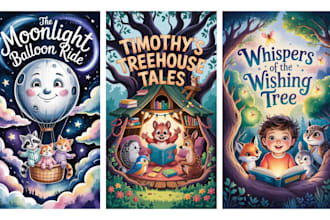 design water colour childrens story book illustrations