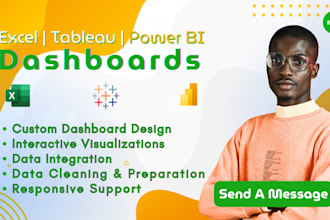 create professional excel, tableau, and power bi dashboards as a data analyst