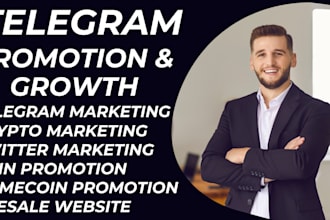 promote crypto telegram project, sui, solana memecoin, token pump, subcribers
