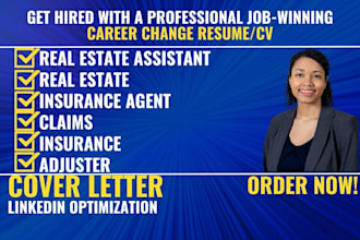 write career change real estate resume, insurance risk inspector consultant role
