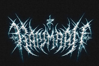 design a unique rock metal typography gothic band logo