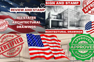 stamp, review architectural drawing engineering drawing city permit approval