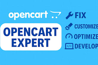 design, customize, fix or upgrade your opencart store