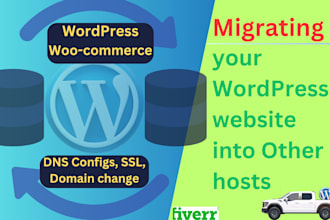 migrate clone backup update wordpress  and woocommerce website in 4 hours