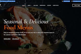redesign modern restaurant website