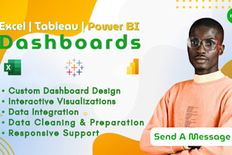 create excel dashboard power bi dashboard or tableau dashboard for data insights