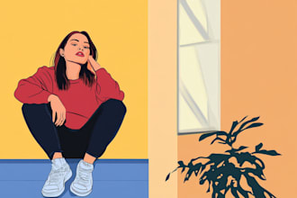 draw a minimalist vector portrait for you