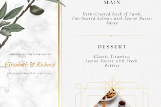 create menu and price listing graphics