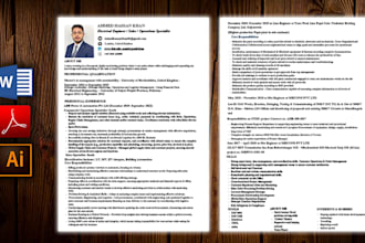 design and write professional resume or cv in 24 hrs