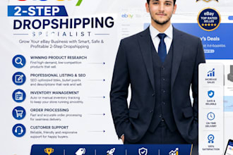 be your ebay 2 step drop shipping VA and stock model