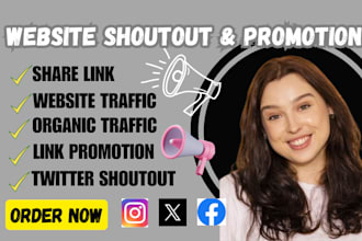 promote shoutout share website link to 100m twitter ig yt fb audience