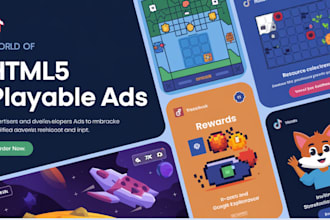 make playable ads, 2d html5 web game and facebook game of your choice