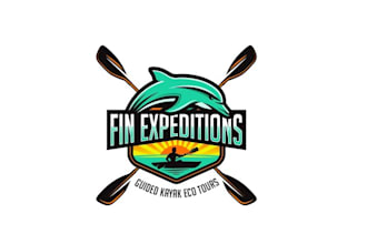 make important adventurous kayak tour logo