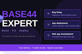 base44 expert base44 bug fixing base44 app deployment base44 app web app base44