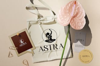 make elegant minimalist feminine logo design