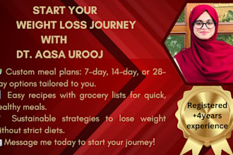 be nutritionist dietitian to make personalized meal plan for weight loss