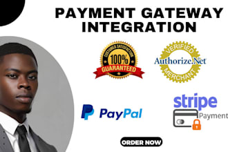 integrate payment gateway, paypal, stripe,revolut, 2checkout, authorize dot net