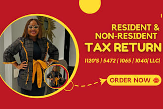 efile individual and business tax return for resident and non resident 1120 5472