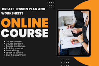 create online course content,course curriculum,lesson plan,ppt for kajabi course