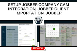 setup jobber company cam integration, jobber client importation, jobber