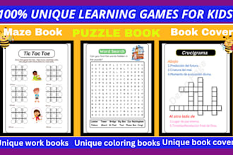 design puzzle activity book mazes search words sudoku crossword for kdp amazon