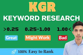 provide best kgr keyword research for fast ranking