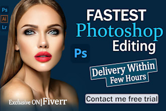 do photo touch up and high end photo retouching in photoshop within 4 hours