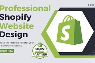 create shopify store design, build shopify dropshipping store or shopify website