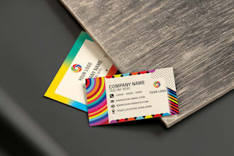 do modern,minimalist,double sided business card design and id badge design